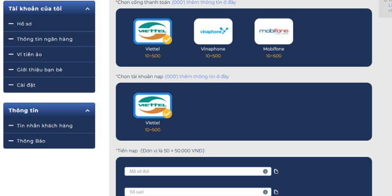 Giao dịch phổ biến với thẻ cào điện thoại 