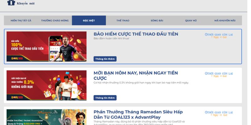 Những ưu đãi lớn theo sự kiện trong năm